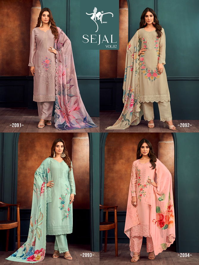 Sejal Vol 2 By Radha Trendz Georgette Embroidery Salwar Kameez Suppliers In India
